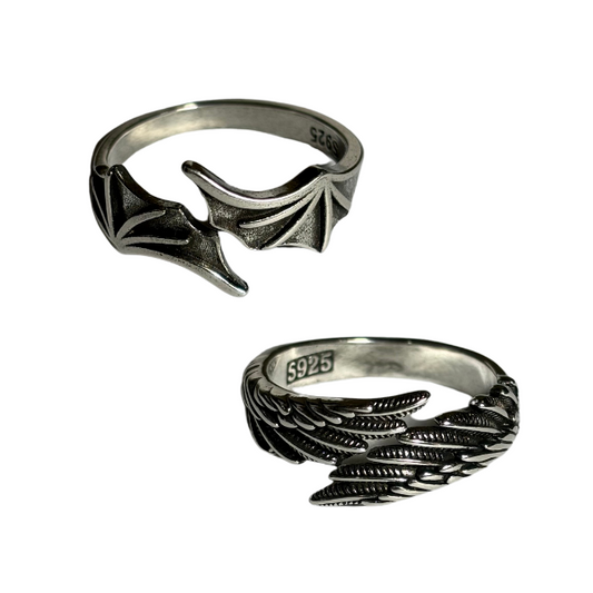 ANILLOS DUKI ÁNGEL / DIABLO + STICKERS DE REGALO