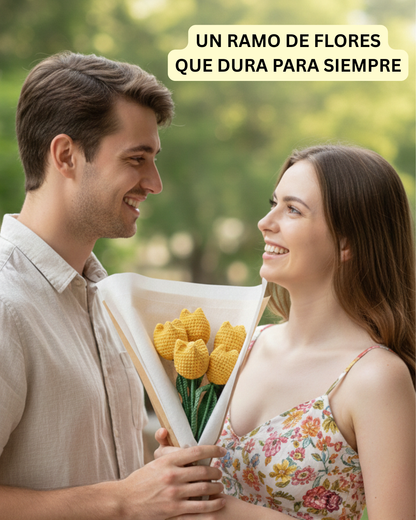RAMO DE FLORES ETERNO + CERTIFICADO DE AMOR