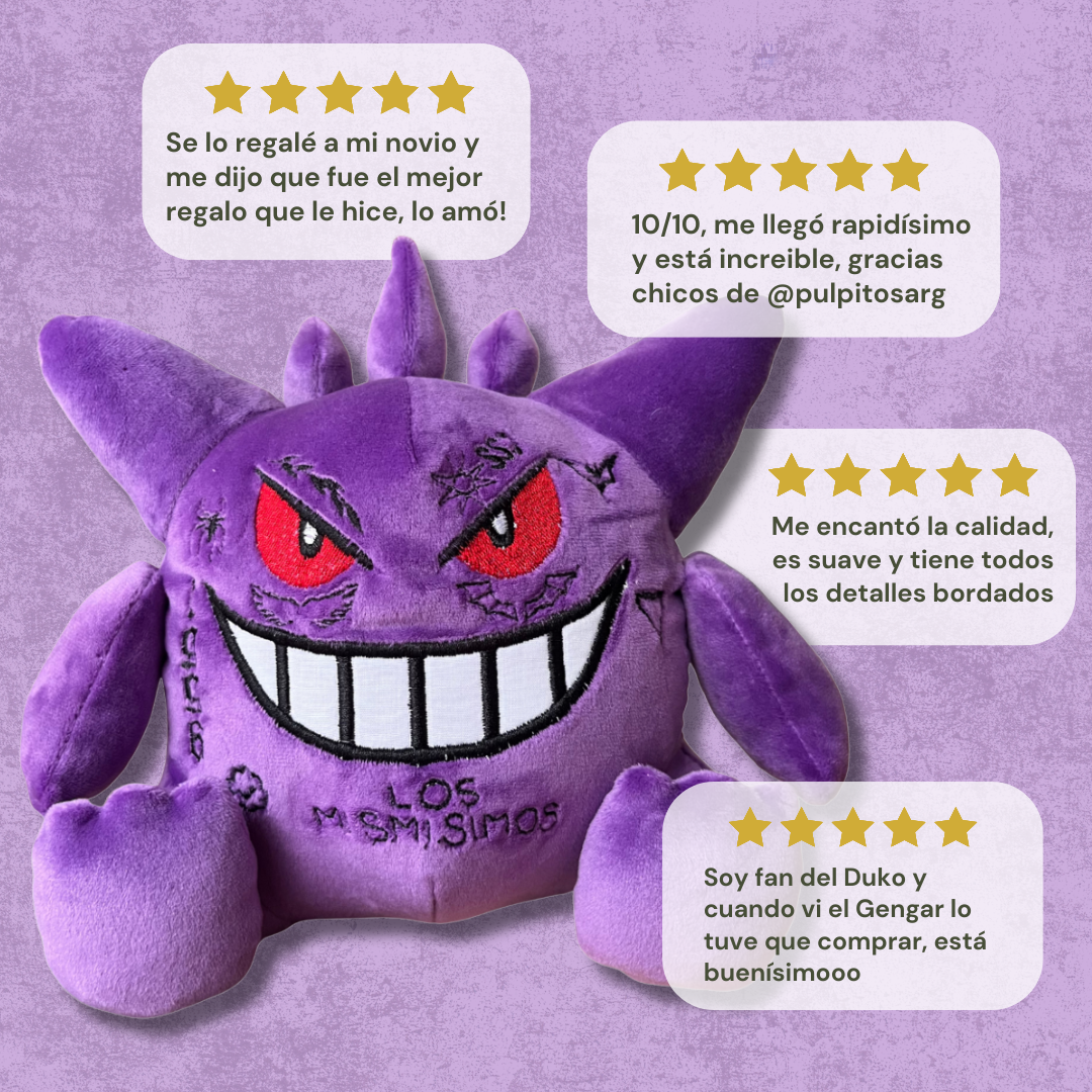 PELUCHE GENGAR DUKI + STICKERS DE REGALO