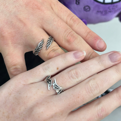 ANILLOS DUKI ÁNGEL / DIABLO + STICKERS DE REGALO
